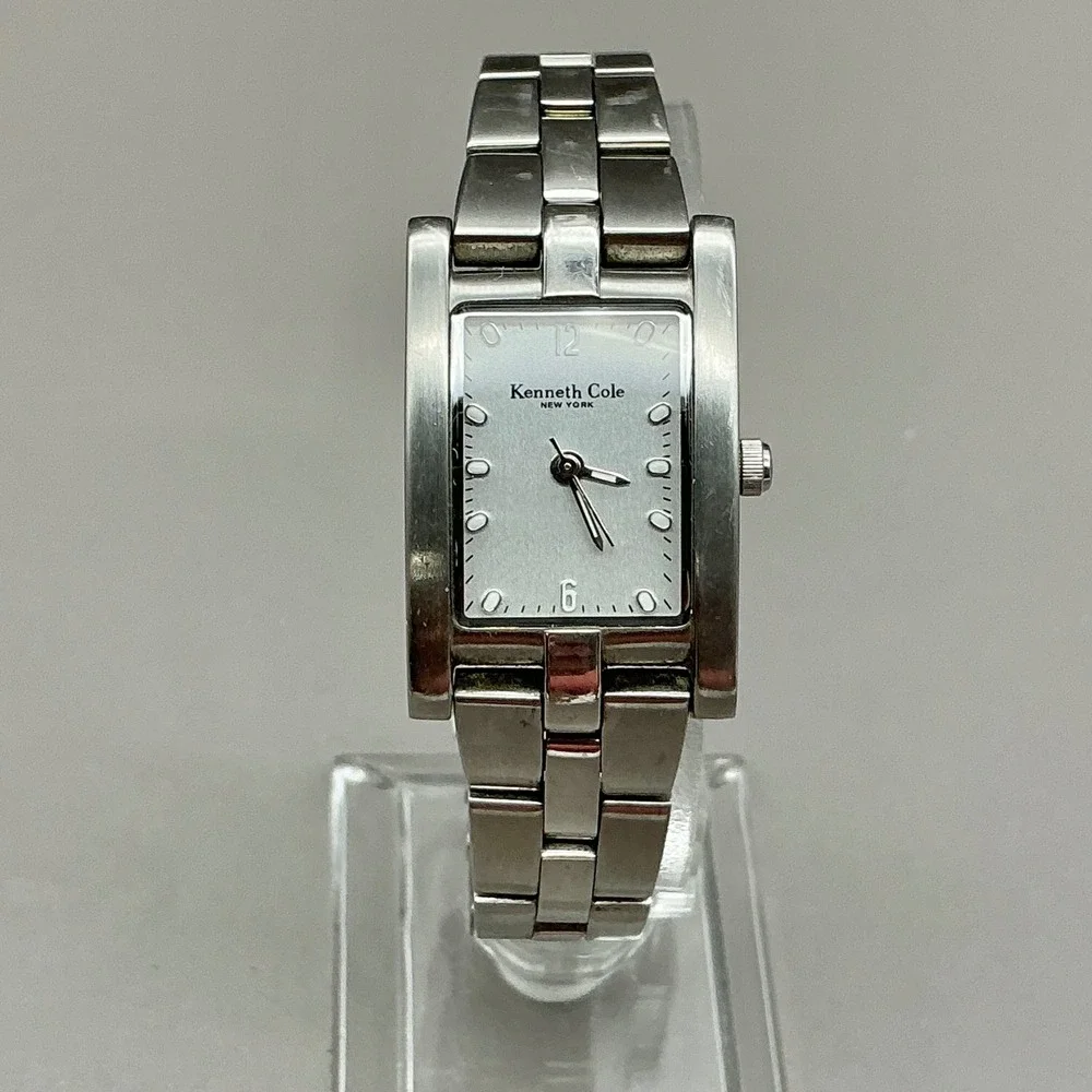 Kenneth Cole Watch Women's Silver Tone Rectangle 24mm 6
